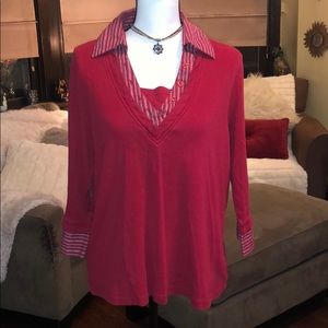 Ladies red lightweight sweater